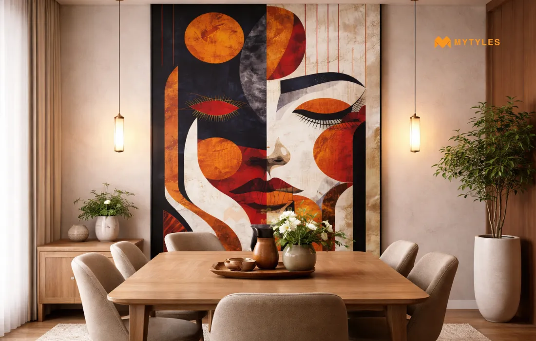 Poster Tile in Dining Room
